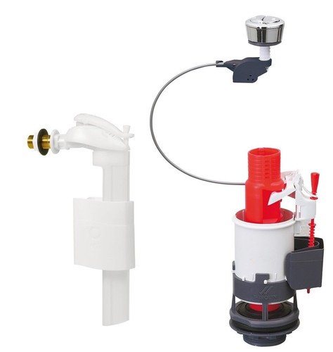 Chasse eau double - double, poussoir